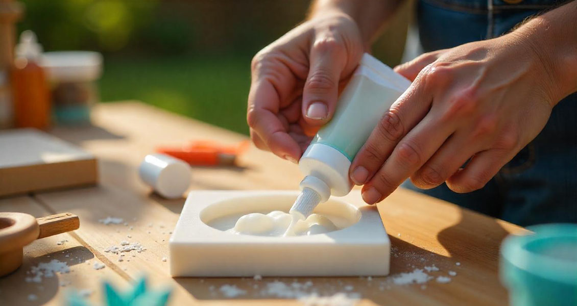 Making a silicone mold with aquarium glue