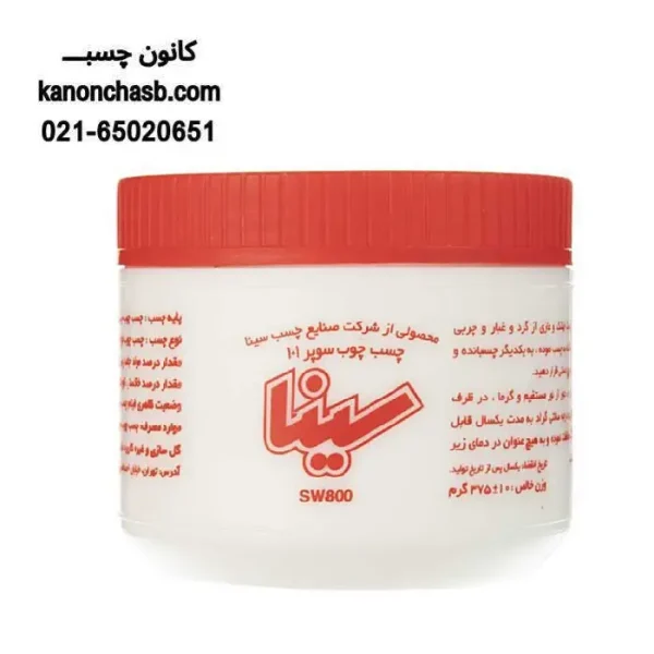 چسب چوب سوپر ۱۰۱ سینا قوطی ۵۰۰ گرم